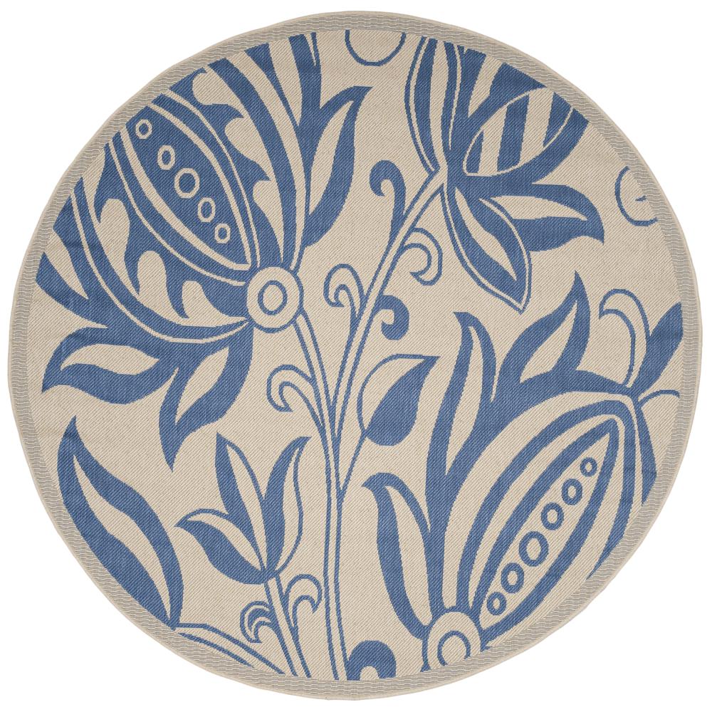 COURTYARD, NATURAL / BLUE, 5'-3" X 7'-7", Area Rug, CY2961-3101-5. Picture 7