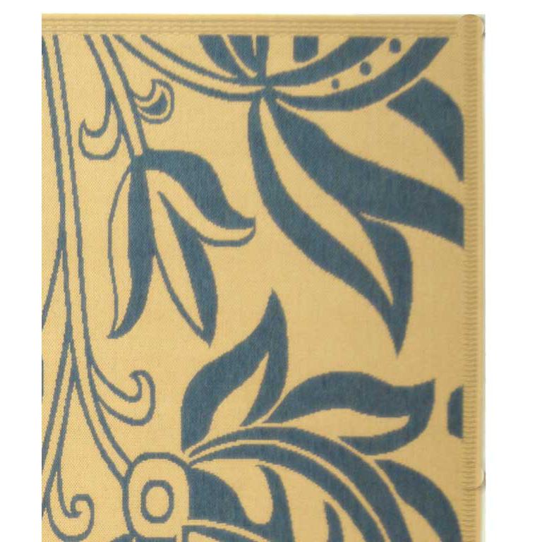 COURTYARD, NATURAL / BLUE, 6'-7" X 9'-6", Area Rug, CY2961-3101-6. Picture 2