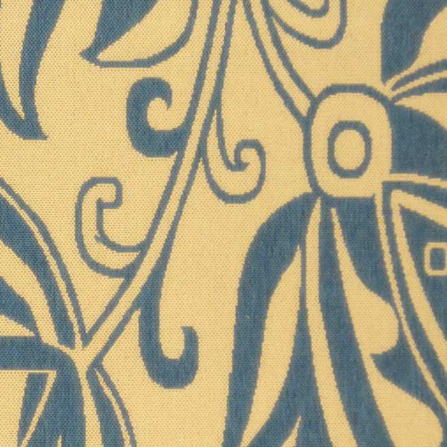 COURTYARD, NATURAL / BLUE, 6'-7" X 9'-6", Area Rug, CY2961-3101-6. Picture 3