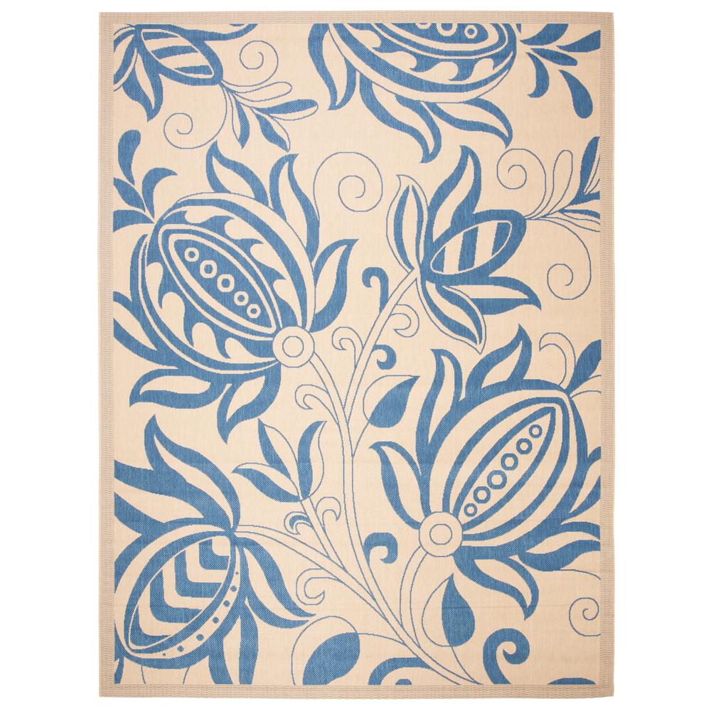 COURTYARD, NATURAL / BLUE, 8' X 11', Area Rug, CY2961-3101-8. Picture 5