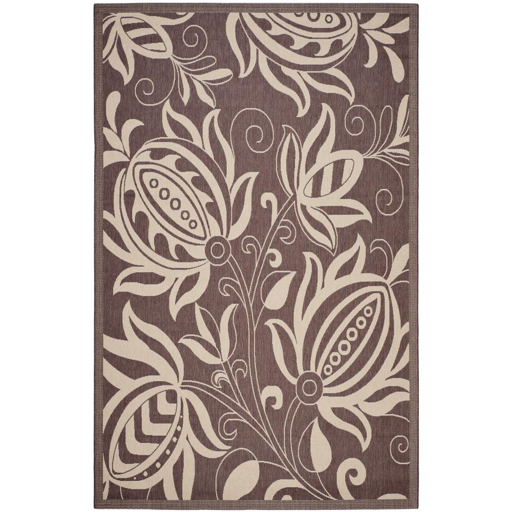 COURTYARD, CHOCOLATE / NATURAL, 5'-3" X 7'-7", Area Rug, CY2961-3409-5. Picture 4