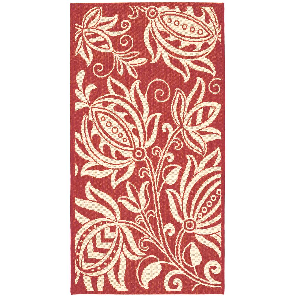 COURTYARD, RED / NATURAL, 2'-7" X 5', Area Rug, CY2961-3707-3. Picture 1