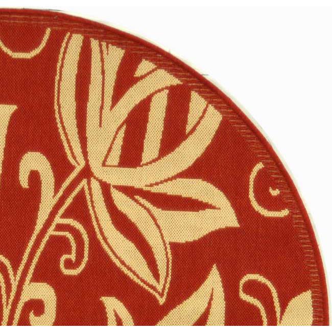 COURTYARD, RED / NATURAL, 5'-3" X 7'-7", Area Rug, CY2961-3707-5. Picture 2