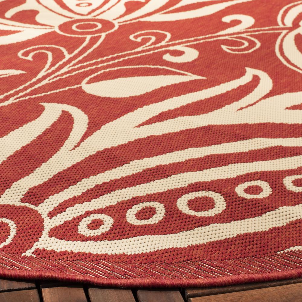 COURTYARD, RED / NATURAL, 5'-3" X 7'-7", Area Rug, CY2961-3707-5. Picture 5