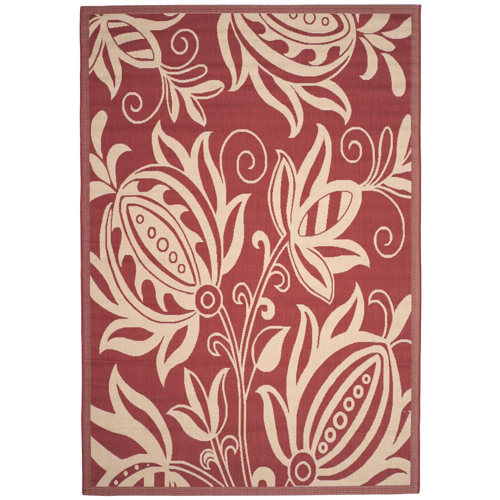 COURTYARD, RED / NATURAL, 6'-7" X 9'-6", Area Rug, CY2961-3707-6. Picture 4