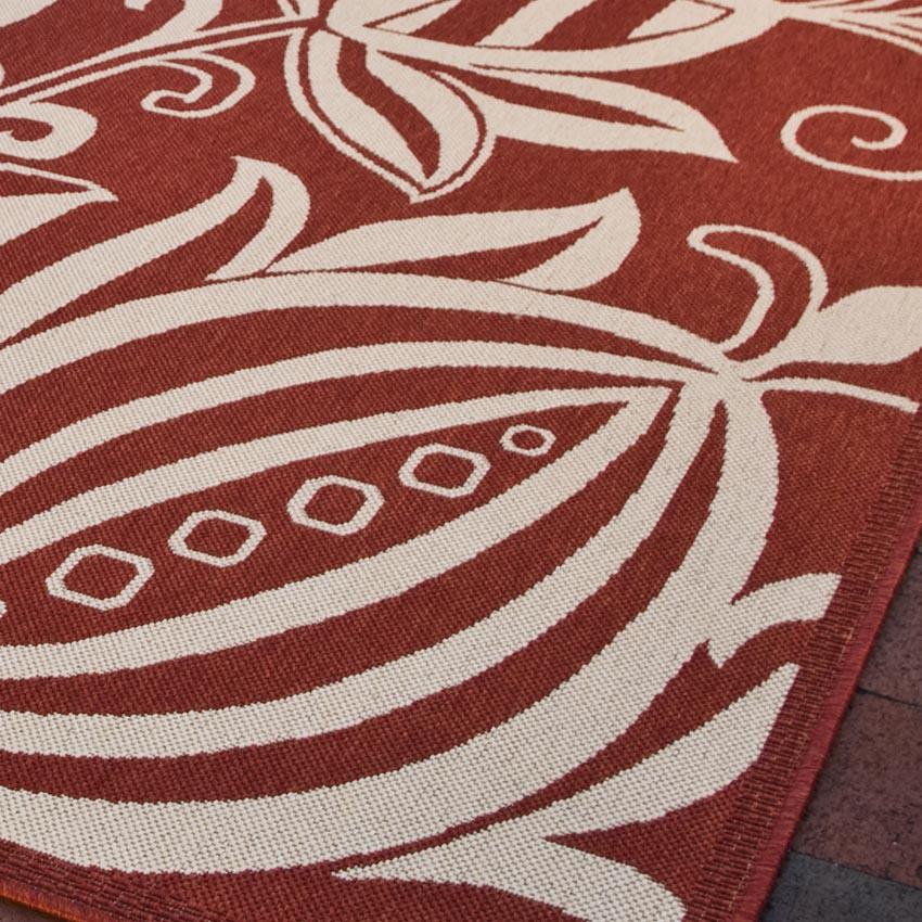 COURTYARD, RED / NATURAL, 6'-7" X 9'-6", Area Rug, CY2961-3707-6. Picture 6