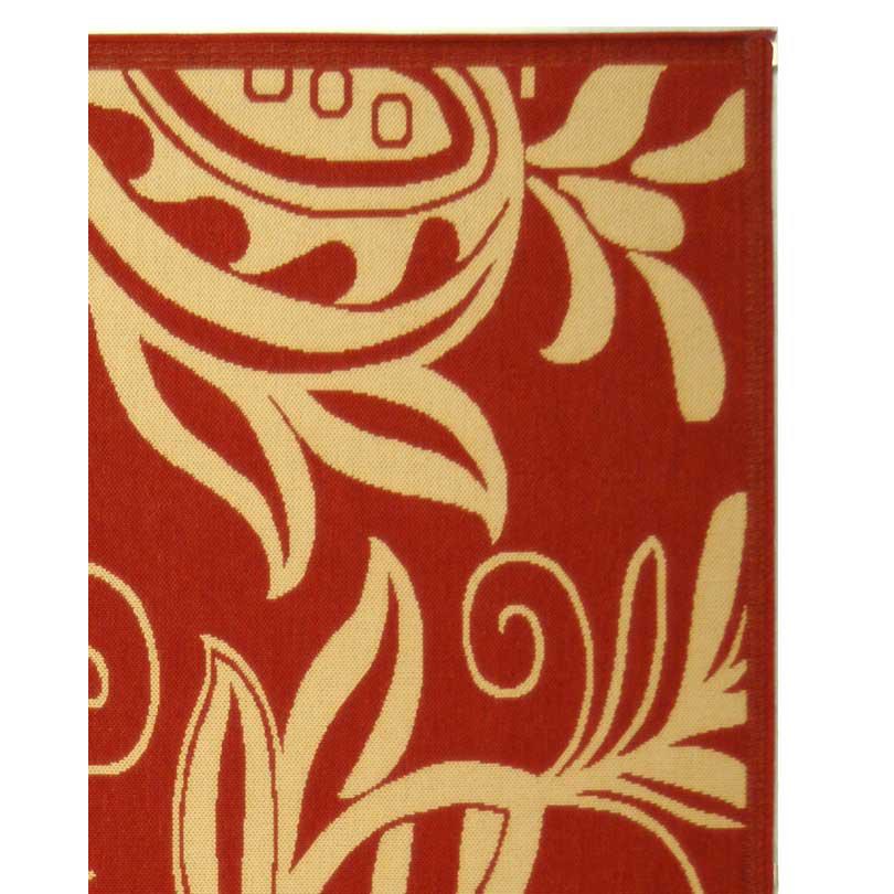 COURTYARD, RED / NATURAL, 6'-7" X 9'-6", Area Rug, CY2961-3707-6. Picture 2