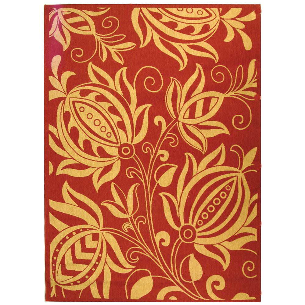 COURTYARD, RED / NATURAL, 8' X 11', Area Rug, CY2961-3707-8. Picture 2