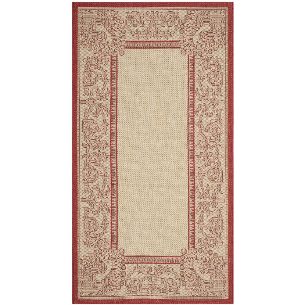 COURTYARD, NATURAL / RED, 2'-7" X 5', Area Rug, CY2965-3701-3. Picture 1