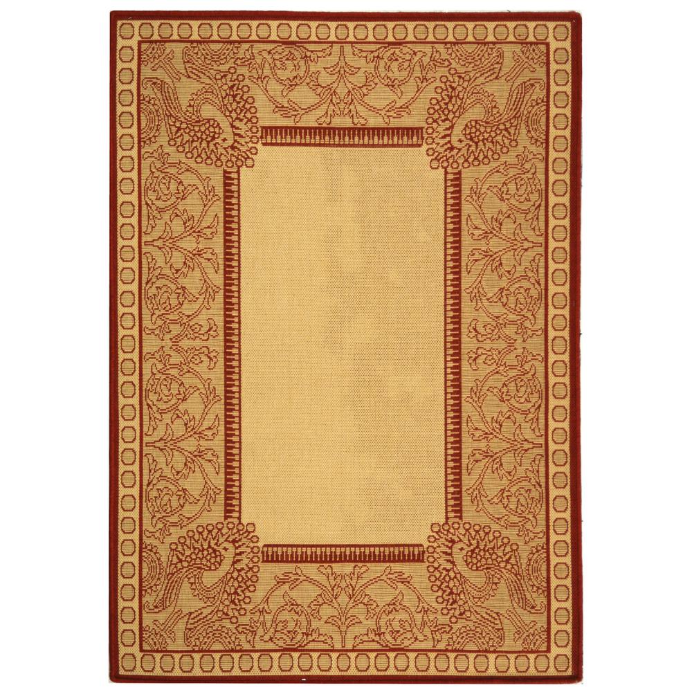COURTYARD, NATURAL / RED, 4' X 5'-7", Area Rug, CY2965-3701-4. Picture 1