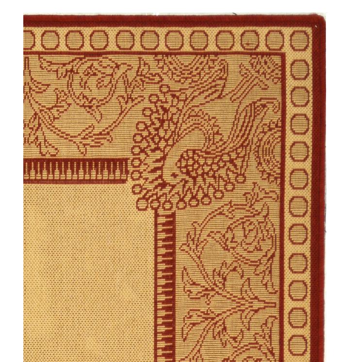 COURTYARD, NATURAL / RED, 4' X 5'-7", Area Rug, CY2965-3701-4. Picture 2