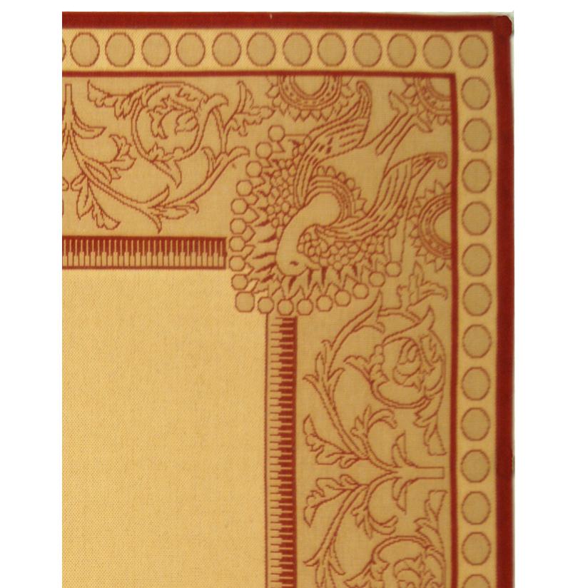 COURTYARD, NATURAL / RED, 6'-7" X 9'-6", Area Rug, CY2965-3701-6. Picture 2