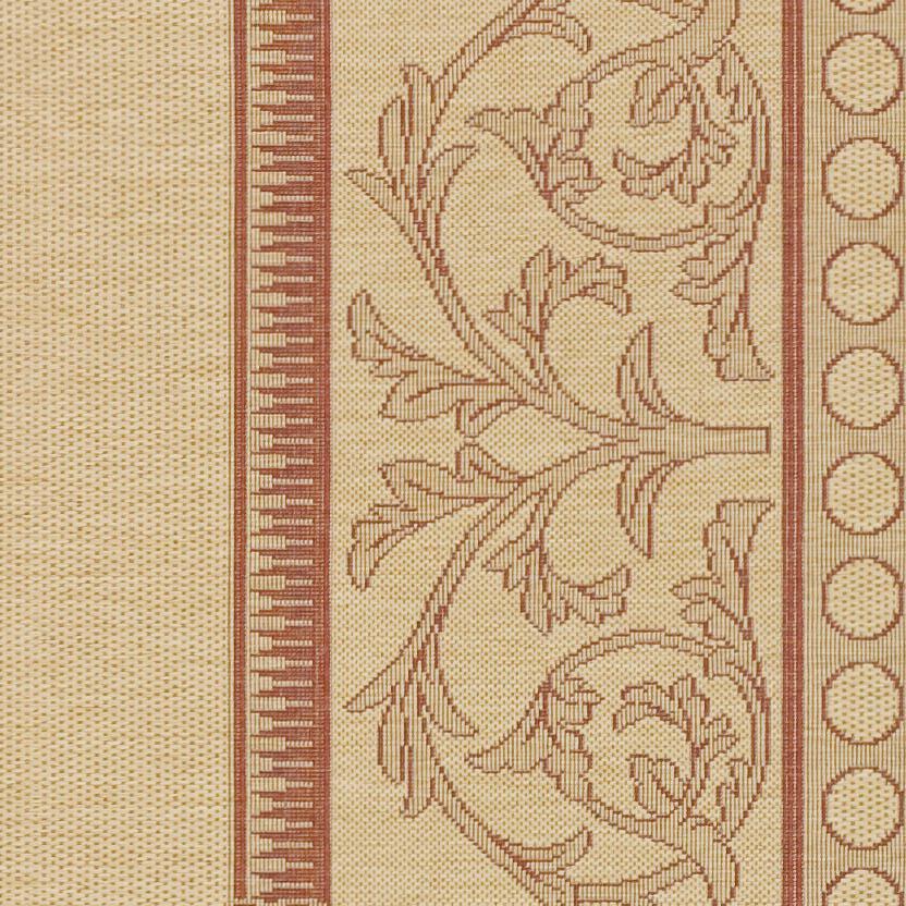COURTYARD, NATURAL / RED, 6'-7" X 6'-7" Square, Area Rug, CY2965-3701-7SQ. Picture 2