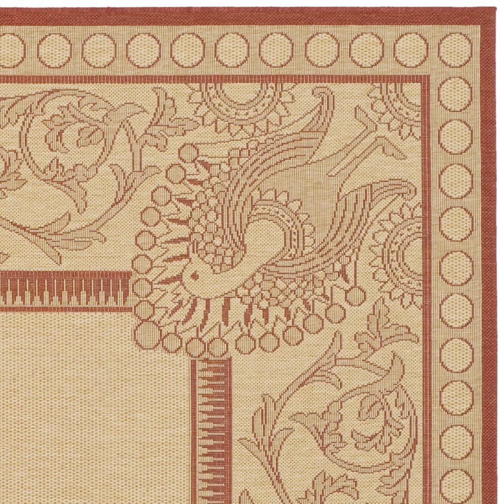 COURTYARD, NATURAL / RED, 6'-7" X 6'-7" Square, Area Rug, CY2965-3701-7SQ. Picture 3