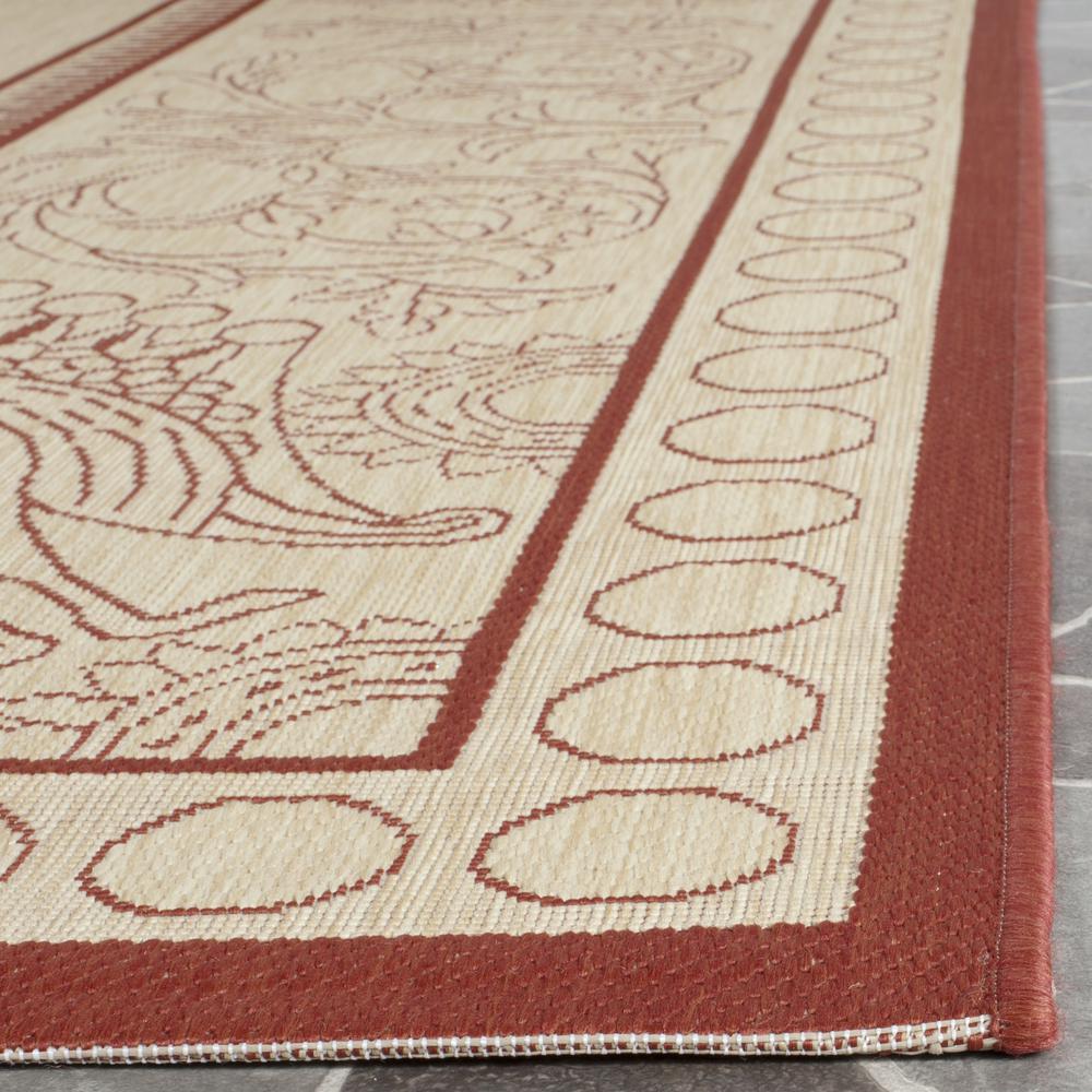 COURTYARD, NATURAL / RED, 8' X 11', Area Rug, CY2965-3701-8. Picture 4