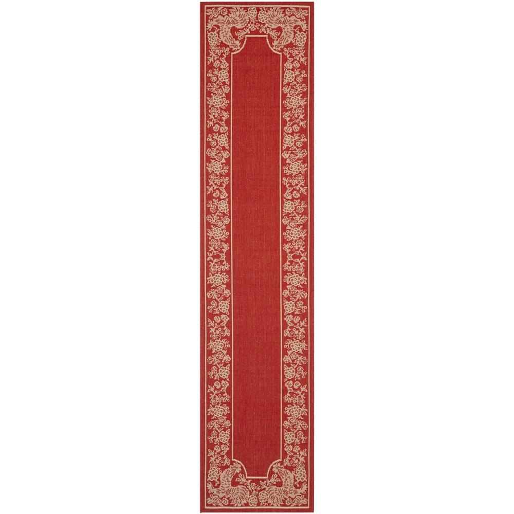 COURTYARD, RED / NATURAL, 2'-3" X 10', Area Rug, CY3305-3707-210. Picture 1