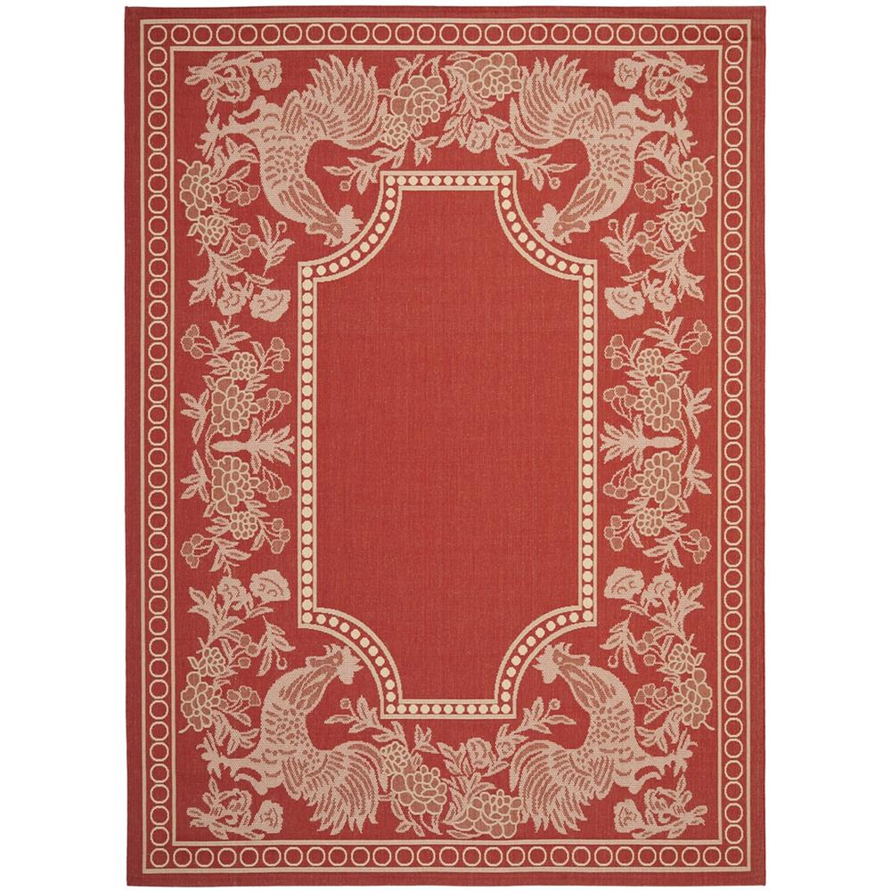 COURTYARD, RED / NATURAL, 8' X 11', Area Rug, CY3305-3707-8. Picture 1