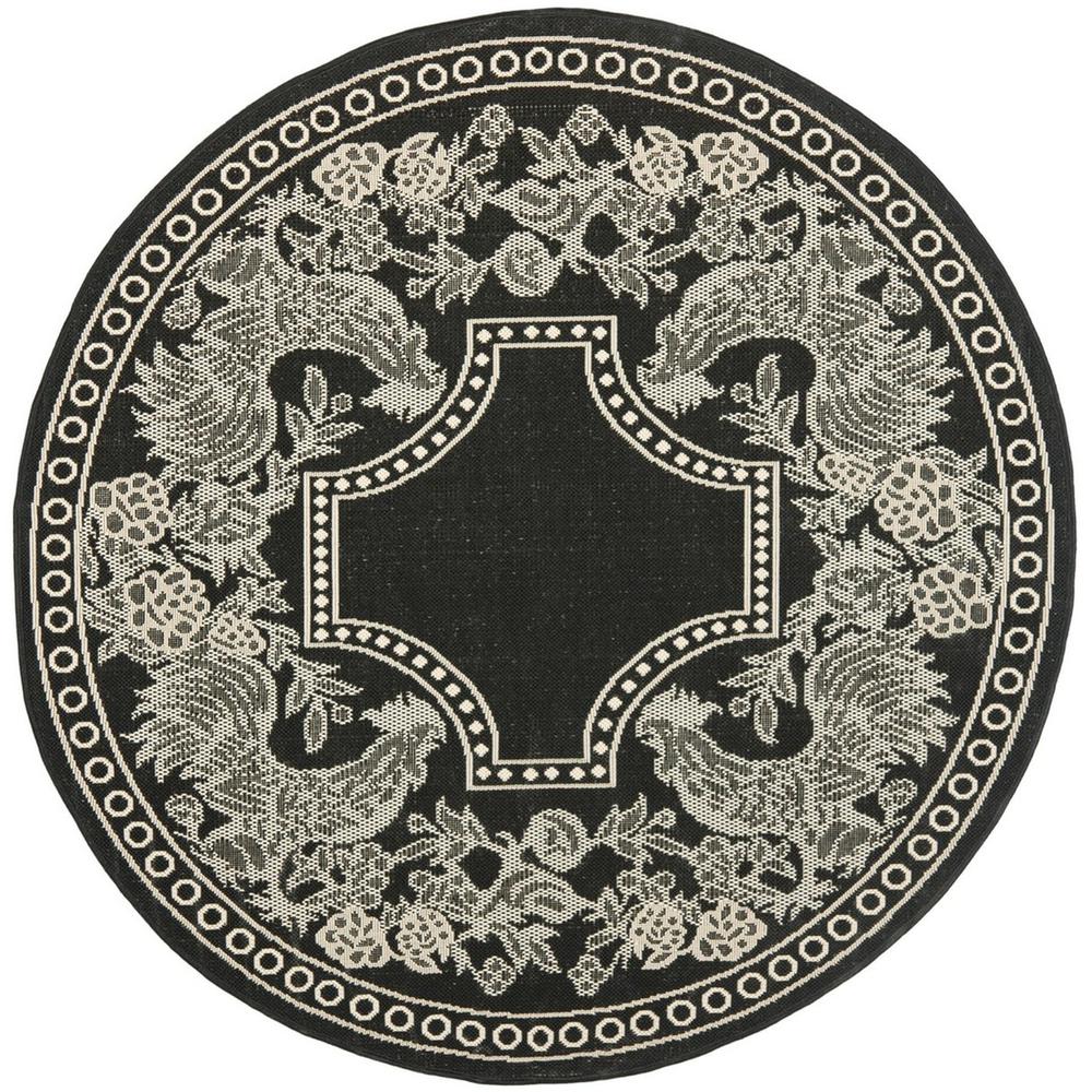 COURTYARD, BLACK / SAND, 5'-3" X 5'-3" Round, Area Rug, CY3305-3908-5R. Picture 1