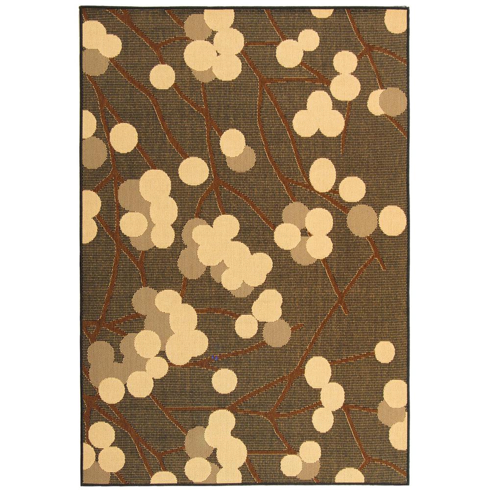 COURTYARD, BLACK NATURAL / BROWN, 4' X 5'-7", Area Rug, CY4037D-4. Picture 1