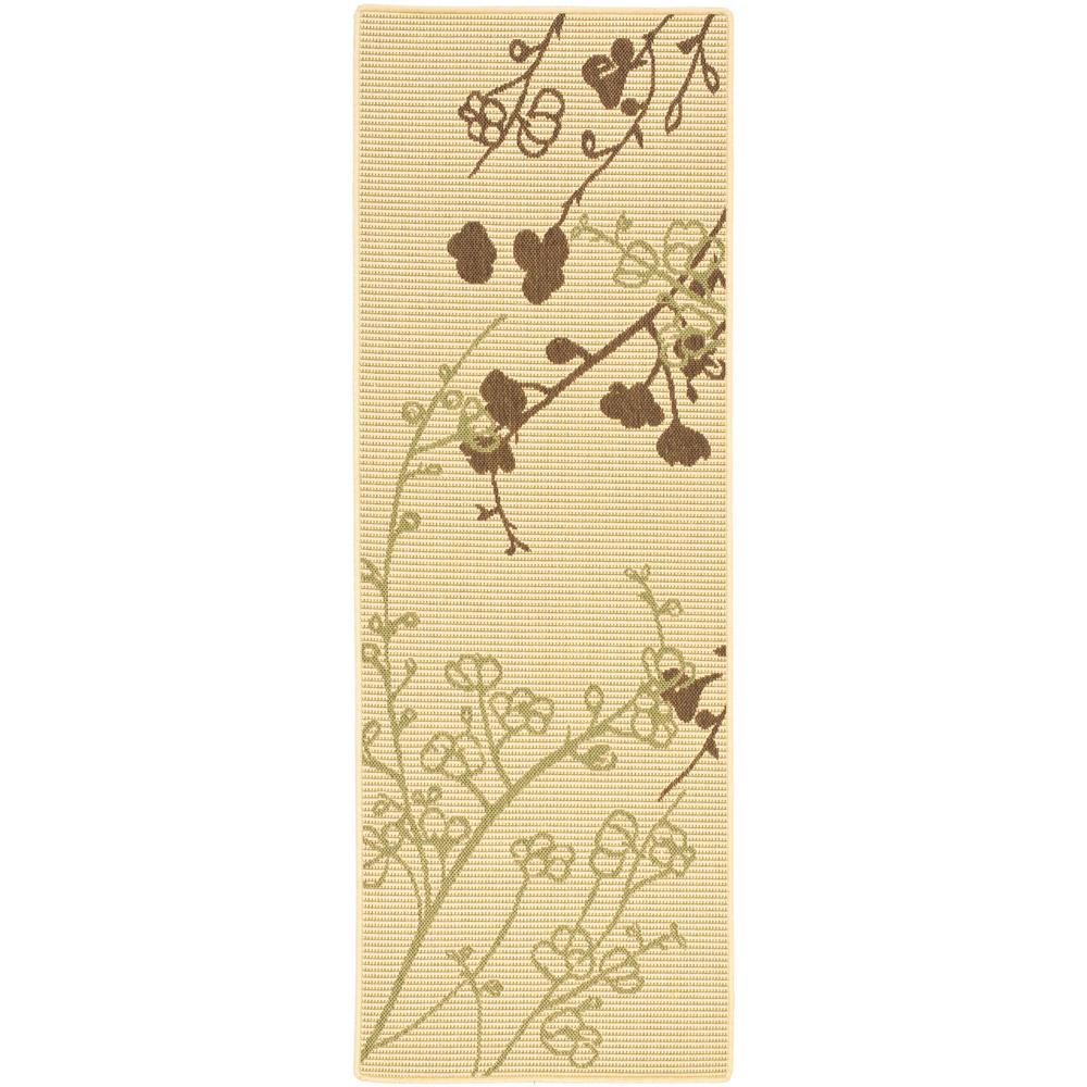 COURTYARD, NATURAL / OLIVE, 2'-3" X 10', Area Rug, CY4038A-210. Picture 1