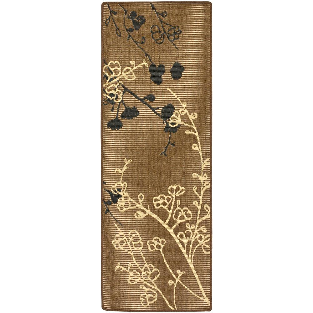 COURTYARD, BROWN NATURAL / BLACK, 2'-3" X 6'-7", Area Rug. Picture 1
