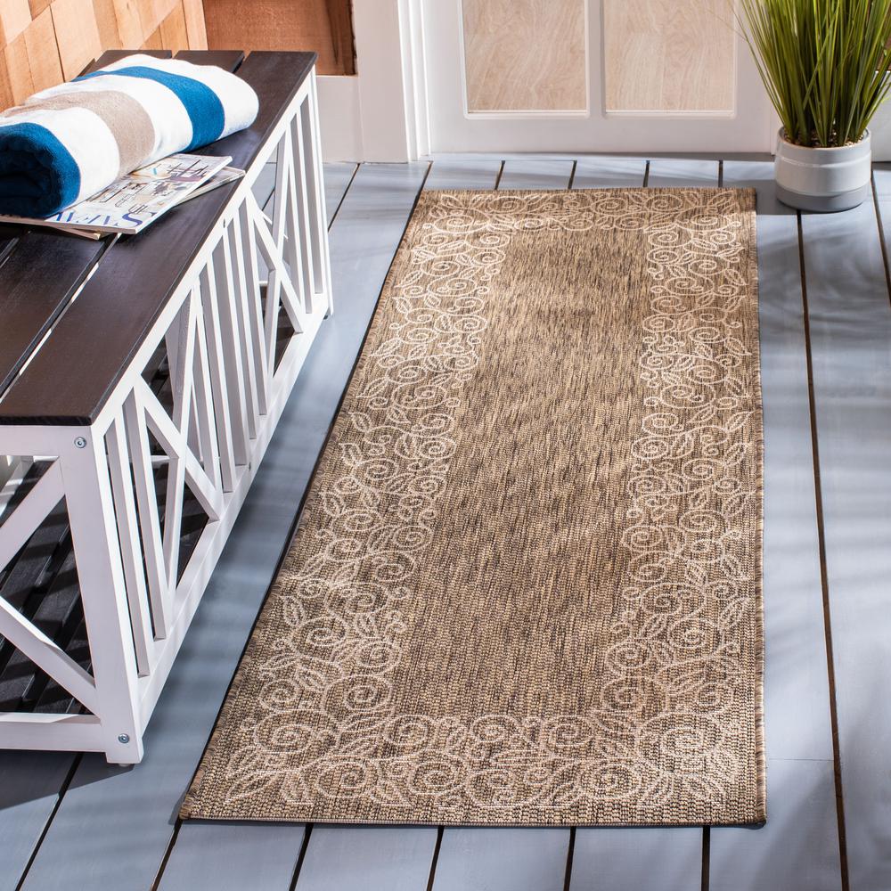 COURTYARD, DARK BEIG / BEIGE, 2'-3" X 6'-7", Area Rug, CY5139B-27. Picture 1