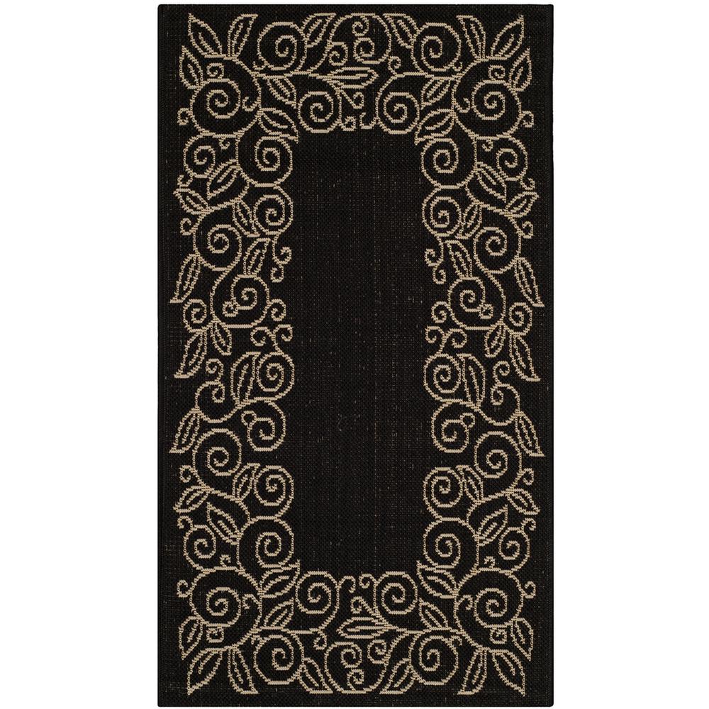 COURTYARD, BLACK / BEIGE, 2' X 3'-7", Area Rug, CY5139D-2. Picture 1