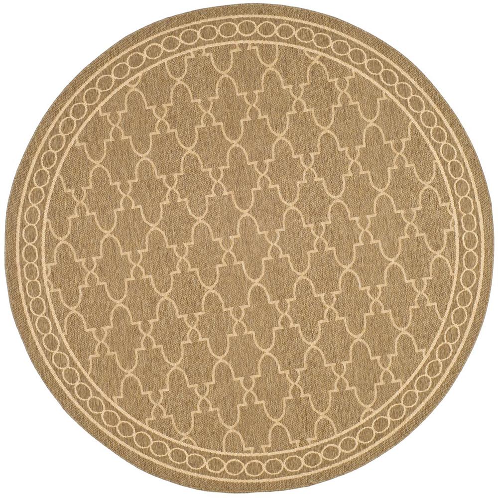 COURTYARD, DARK BEIG / BEIGE, 6'-7" X 6'-7" Round, Area Rug. Picture 1