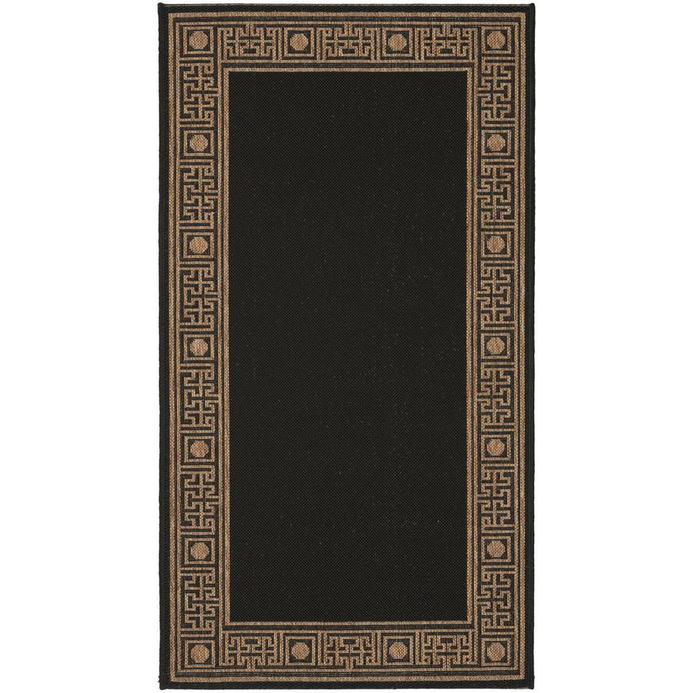 COURTYARD, BLACK / COFFEE, 2' X 3'-7", Area Rug. Picture 1