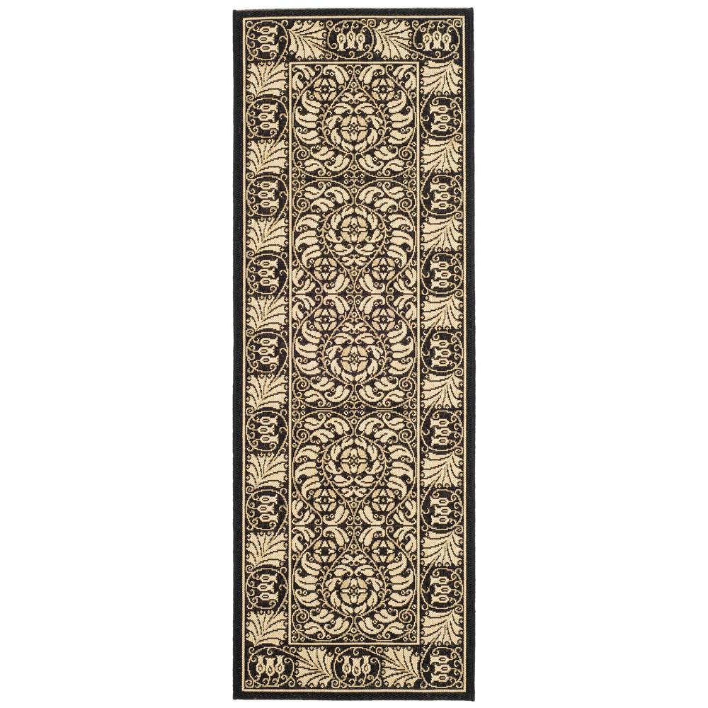 COURTYARD, BLACK / SAND, 2'-3" X 6'-7", Area Rug, CY5146D-27. Picture 1