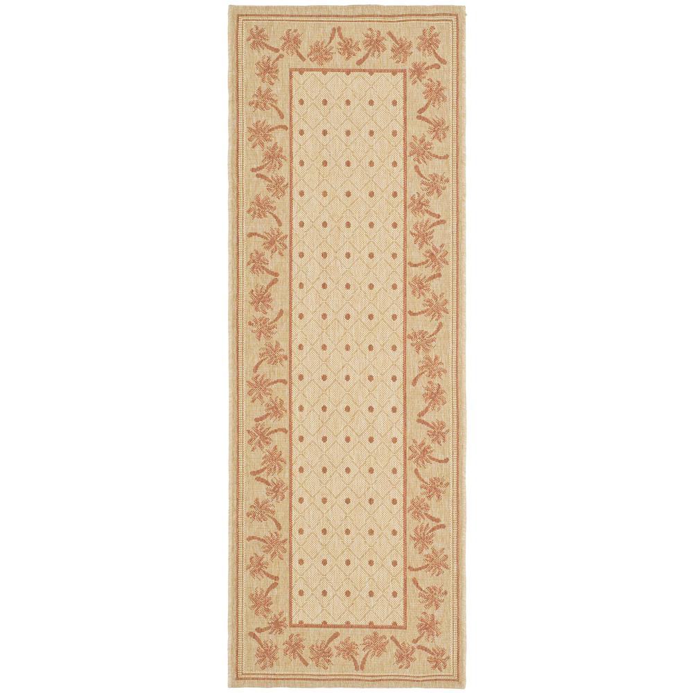 COURTYARD, IVORY / RUST, 2'-3" X 6'-7", Area Rug. Picture 1