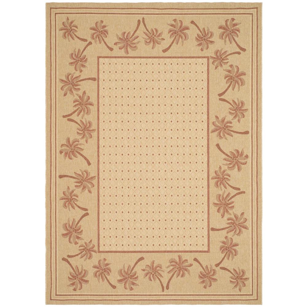 COURTYARD, IVORY / RUST, 8' X 11', Area Rug. Picture 1