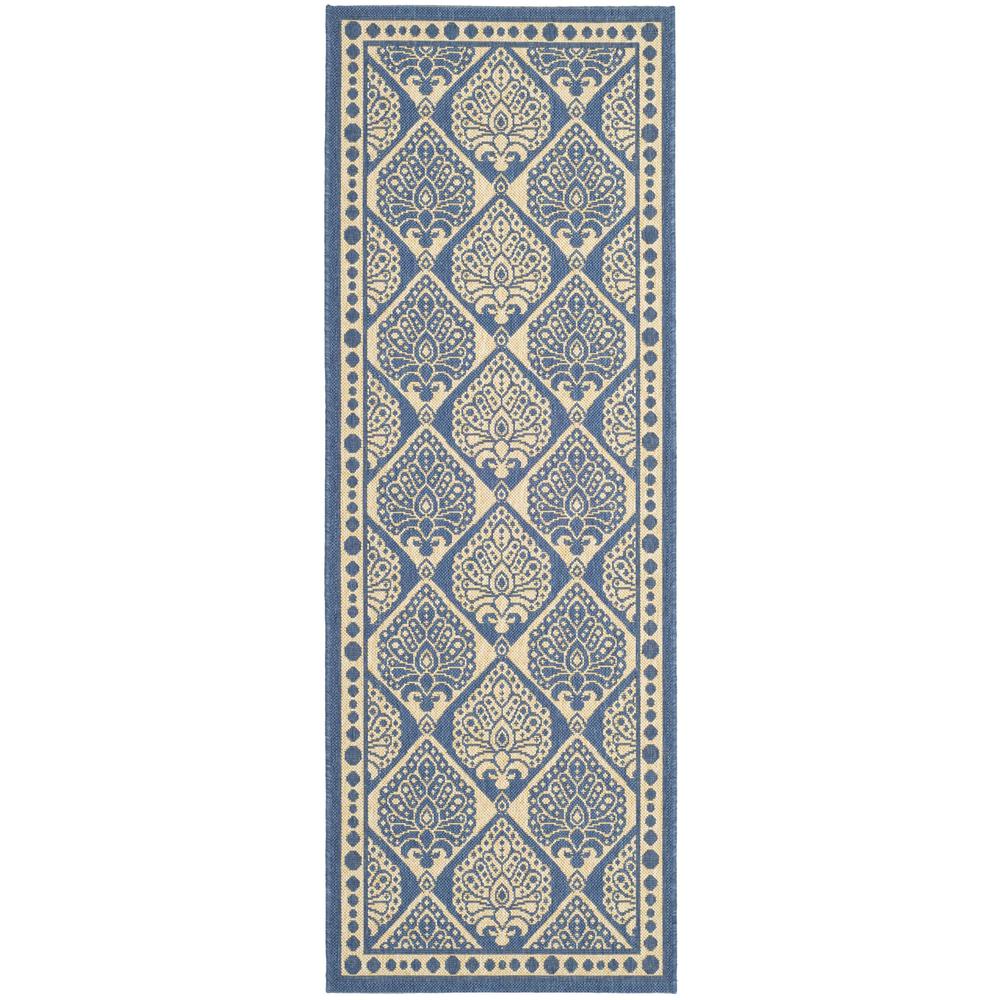 COURTYARD, BLUE / IVORY, 2'-3" X 6'-7", Area Rug, CY5149C-27. Picture 1