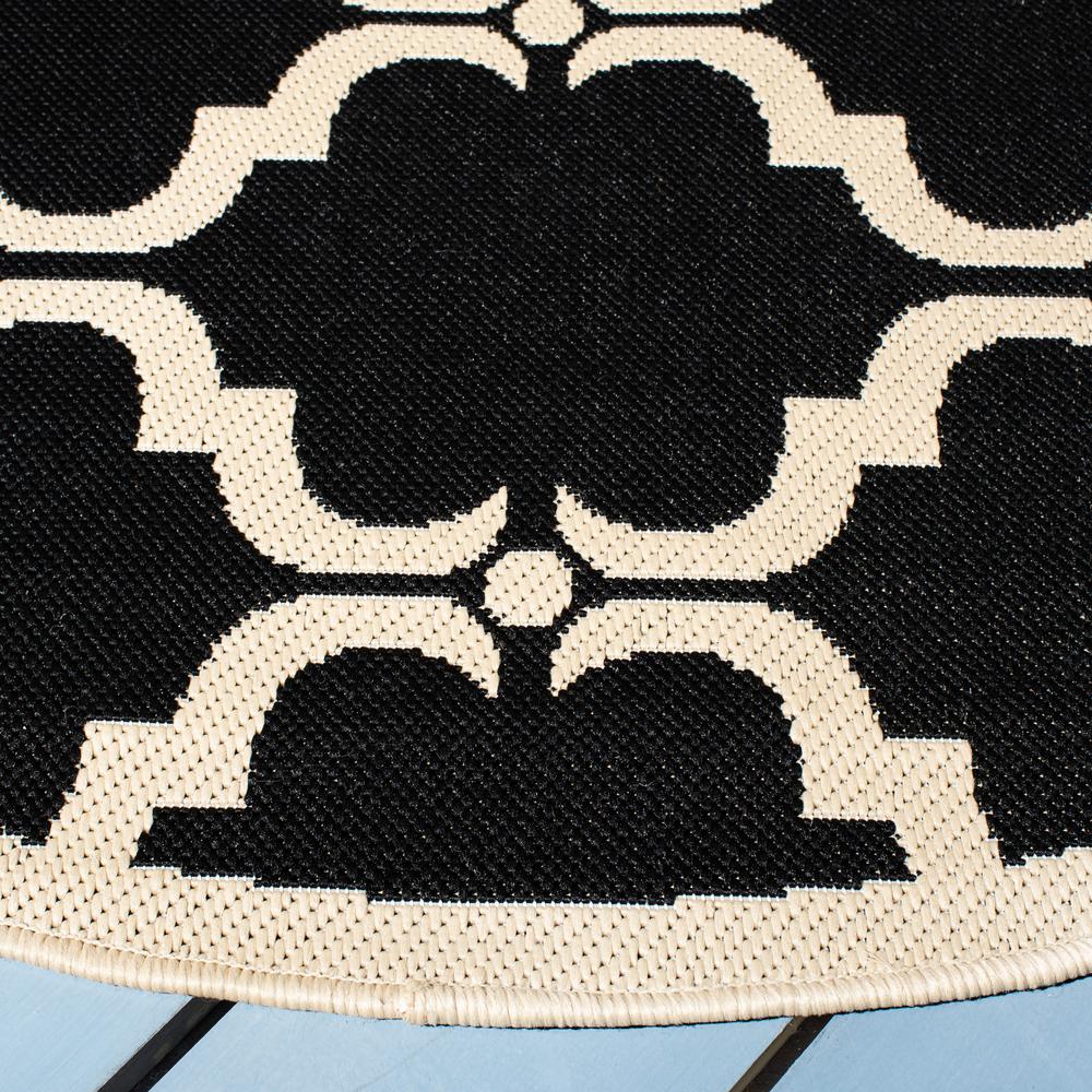 COURTYARD, BLACK / BEIGE, 5'-3" X 5'-3" Round, Area Rug, CY6009-226-5R. Picture 2