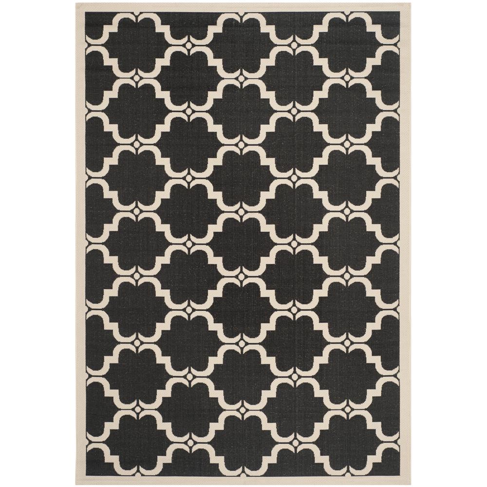 COURTYARD, BLACK / BEIGE, 6'-7" X 9'-6", Area Rug, CY6009-226-6. Picture 1