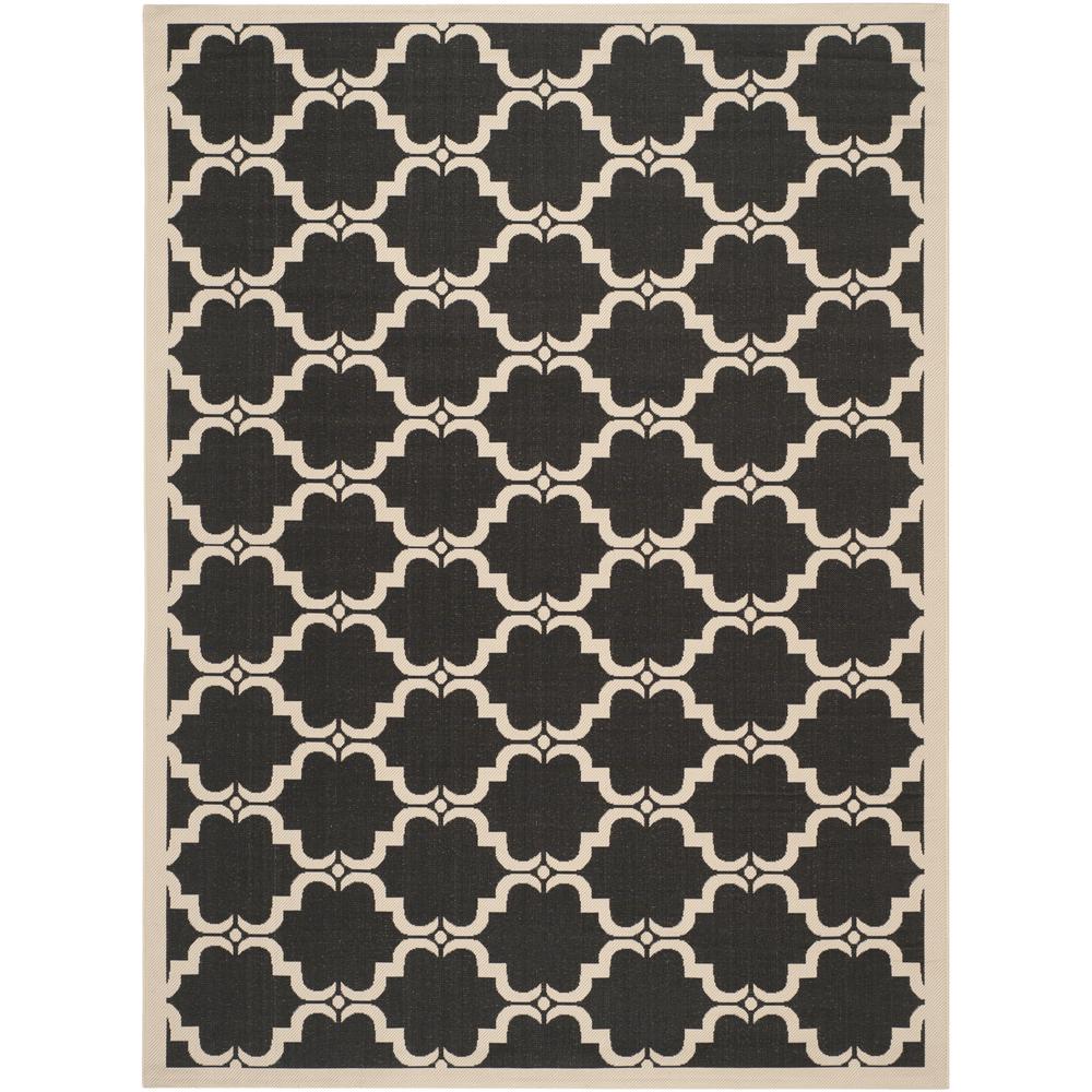 COURTYARD, BLACK / BEIGE, 8' X 11', Area Rug, CY6009-226-8. Picture 3