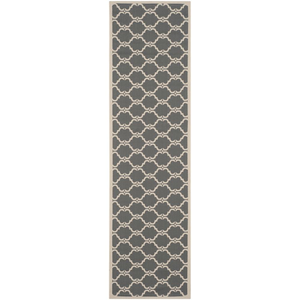 COURTYARD, ANTHRACITE / BEIGE, 2'-3" X 10', Area Rug, CY6009-246-210. Picture 1