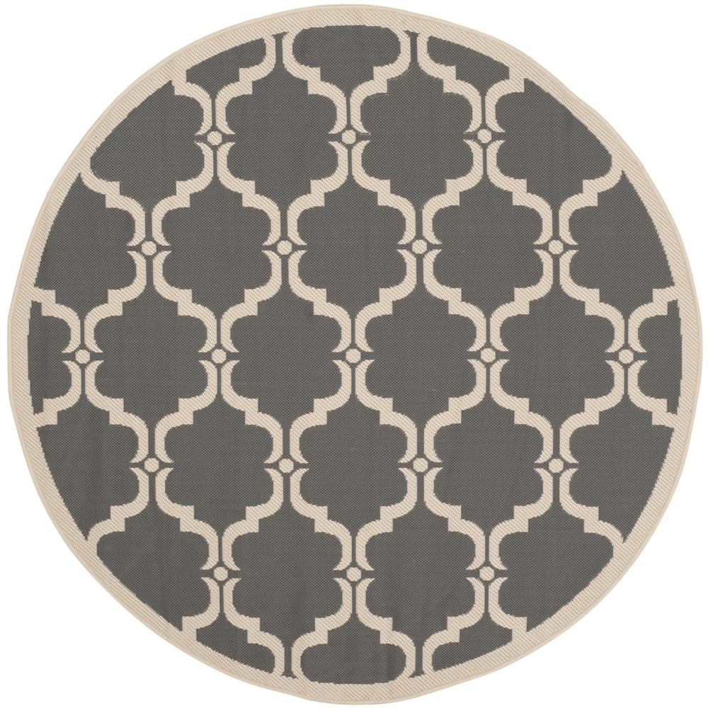 COURTYARD, ANTHRACITE / BEIGE, 5'-3" X 5'-3" Round, Area Rug, CY6009-246-5R. Picture 1