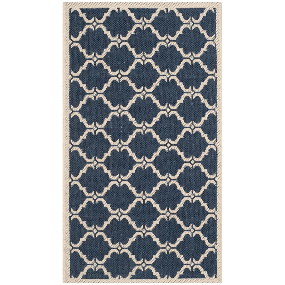 COURTYARD, NAVY / BEIGE, 2' X 3'-7", Area Rug, CY6009-268-2. Picture 1