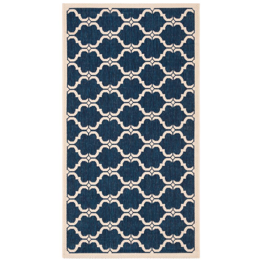 COURTYARD, NAVY / BEIGE, 2'-7" X 5', Area Rug, CY6009-268-3. Picture 1