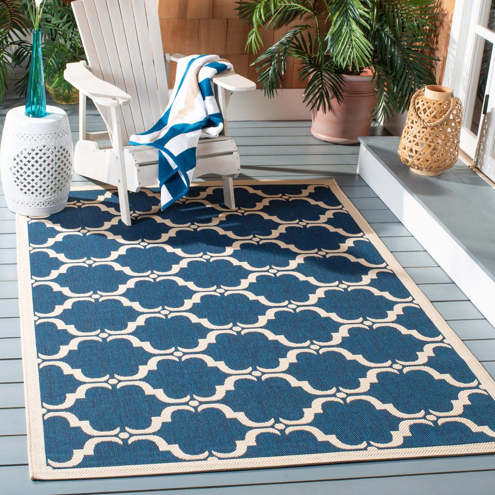 COURTYARD, NAVY / BEIGE, 5'-3" X 7'-7", Area Rug, CY6009-268-5. Picture 5
