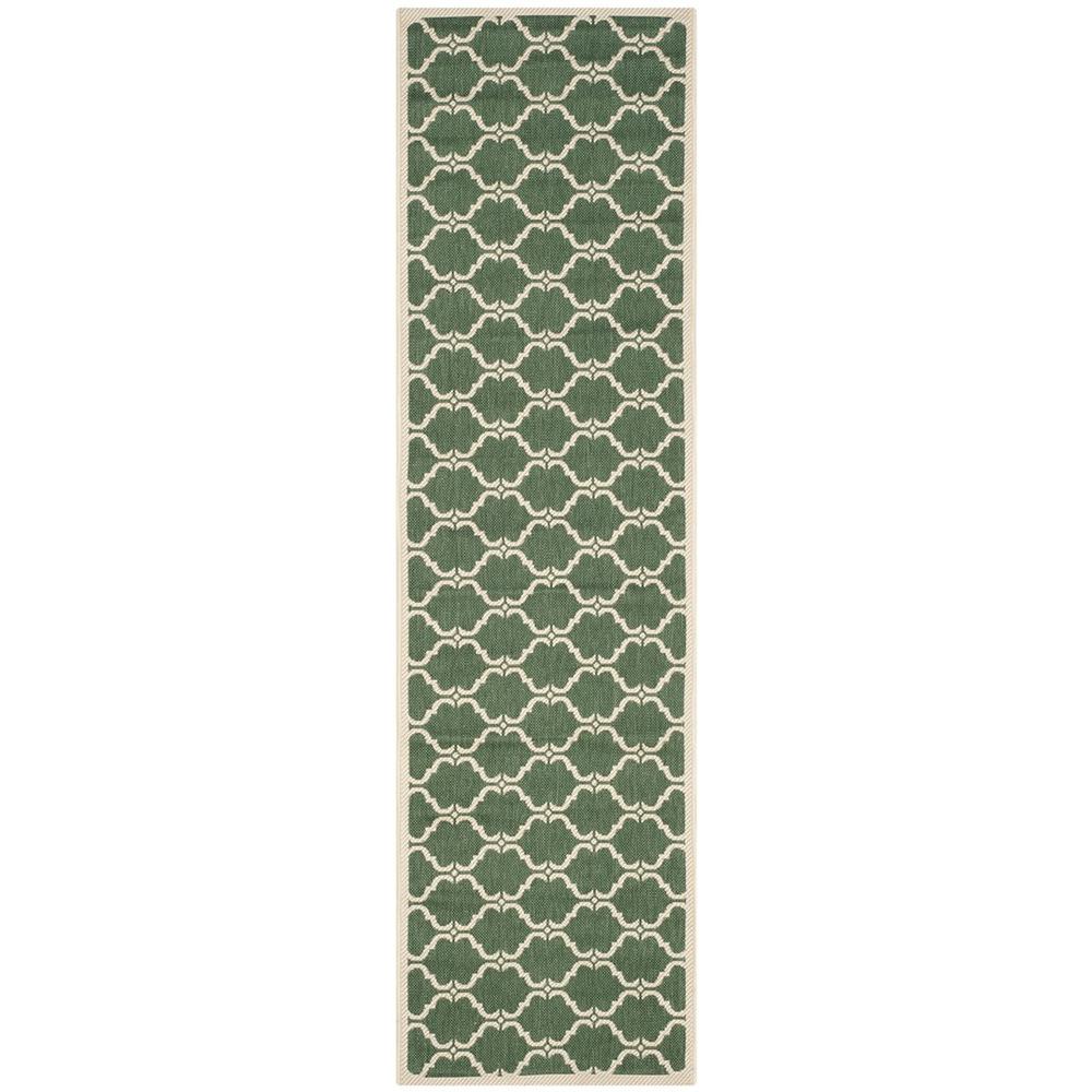 COURTYARD, DARK GREEN / BEIGE, 2'-3" X 8', Area Rug, CY6009-332-28. Picture 1