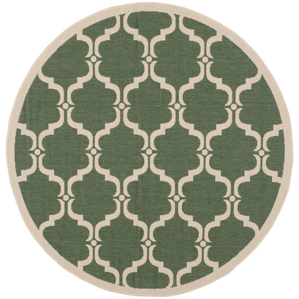 COURTYARD, DARK GREEN / BEIGE, 5'-3" X 5'-3" Round, Area Rug, CY6009-332-5R. Picture 1