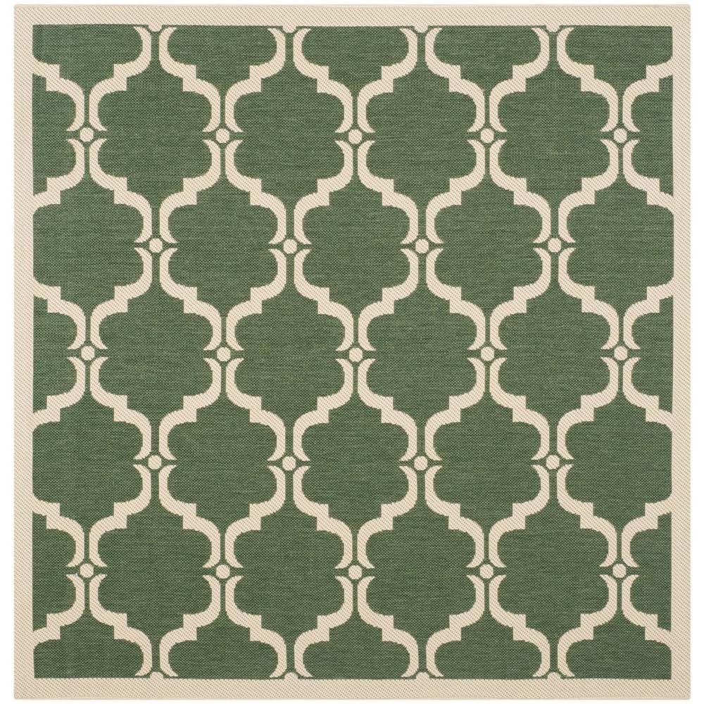 COURTYARD, DARK GREEN / BEIGE, 5'-3" X 5'-3" Square, Area Rug, CY6009-332-5SQ. Picture 1