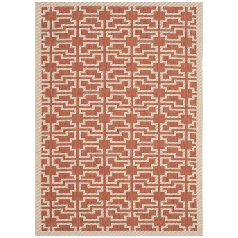 COURTYARD, TERRACOTTA / BEIGE, 4' X 5'-7", Area Rug, CY6015-241-4. Picture 1
