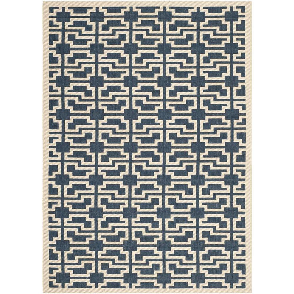 COURTYARD, NAVY / BEIGE, 4' X 5'-7", Area Rug, CY6015-268-4. Picture 1
