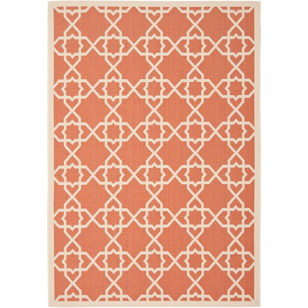 COURTYARD, TERRACOTTA / BEIGE, 4' X 5'-7", Area Rug, CY6032-241-4. Picture 1