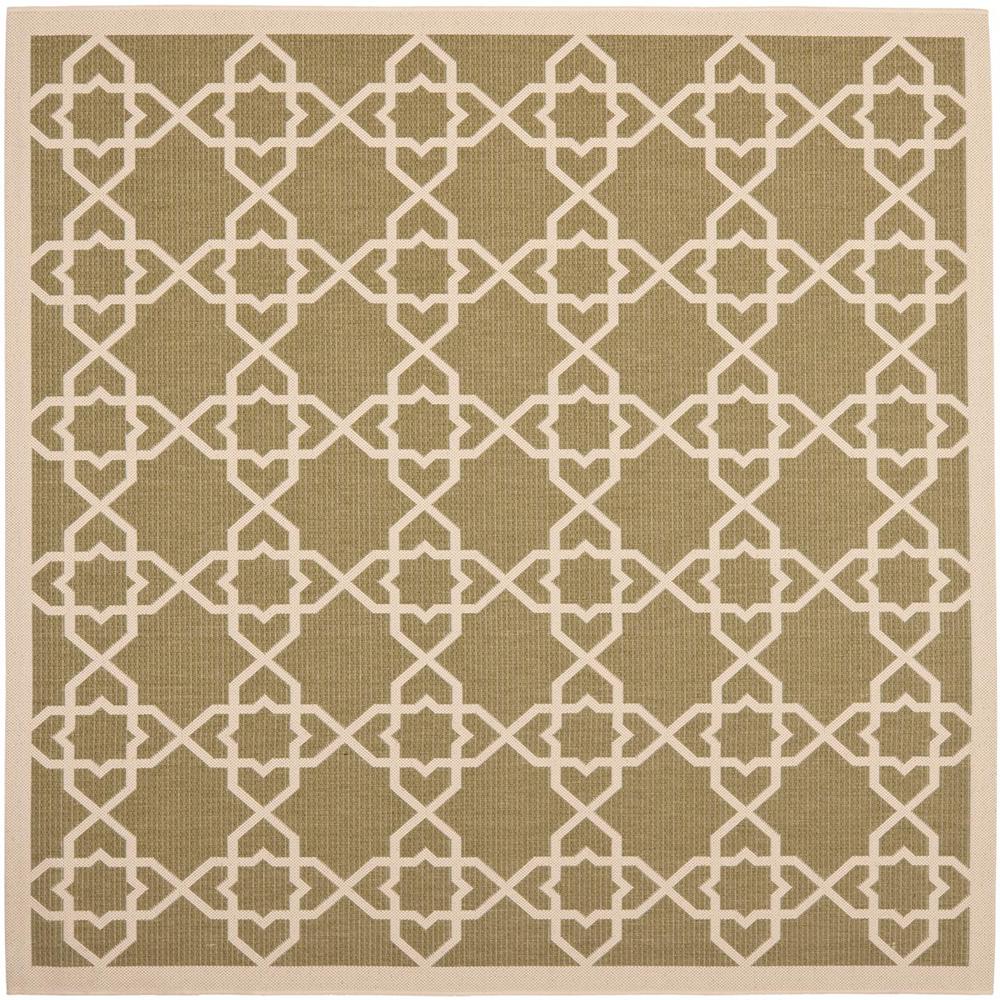COURTYARD, GREEN / BEIGE, 6'-7" X 6'-7" Square, Area Rug, CY6032-244-7SQ. Picture 1