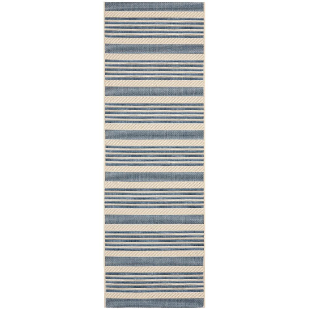 COURTYARD, BEIGE / BLUE, 2'-3" X 10', Area Rug, CY6062-233-210. Picture 1
