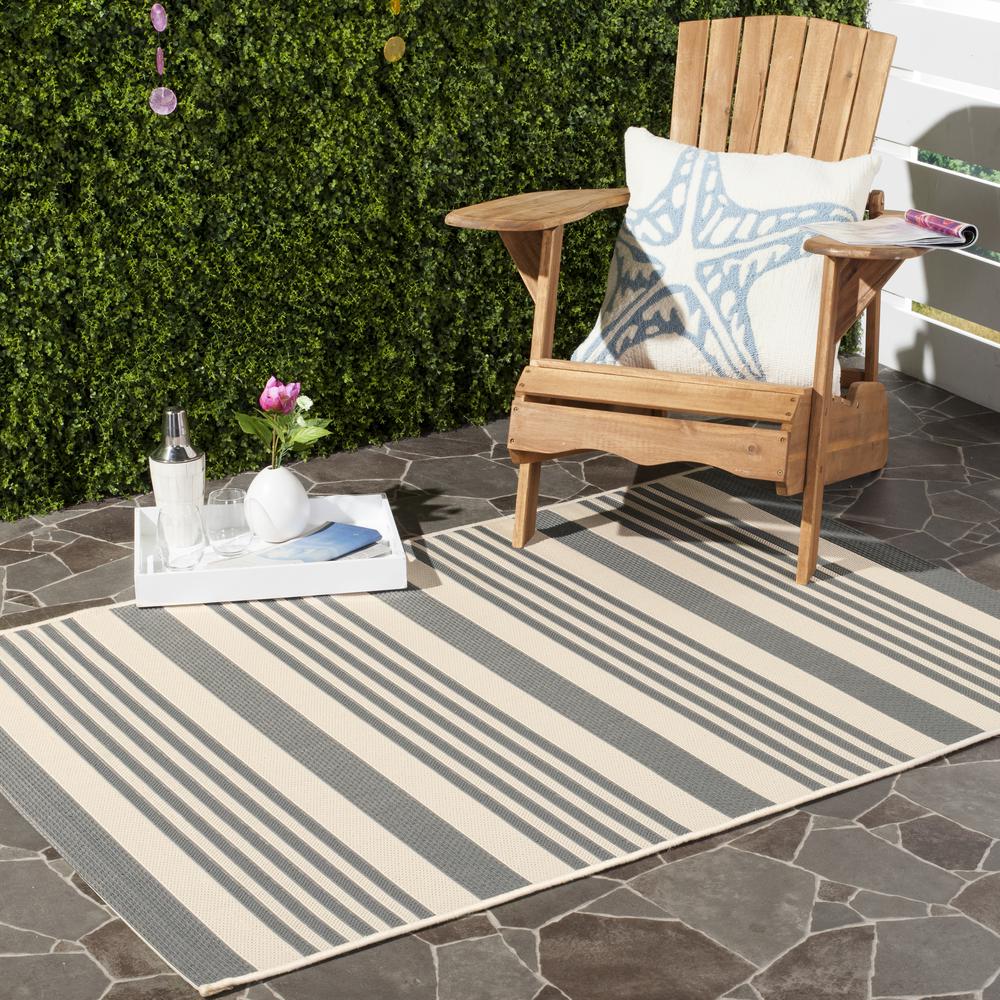 COURTYARD, GREY / BONE, 4' X 5'-7", Area Rug, CY6062-236-4. Picture 3